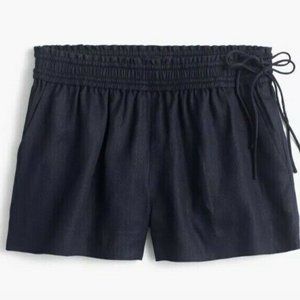 Navy J. Crew Linen Shorts